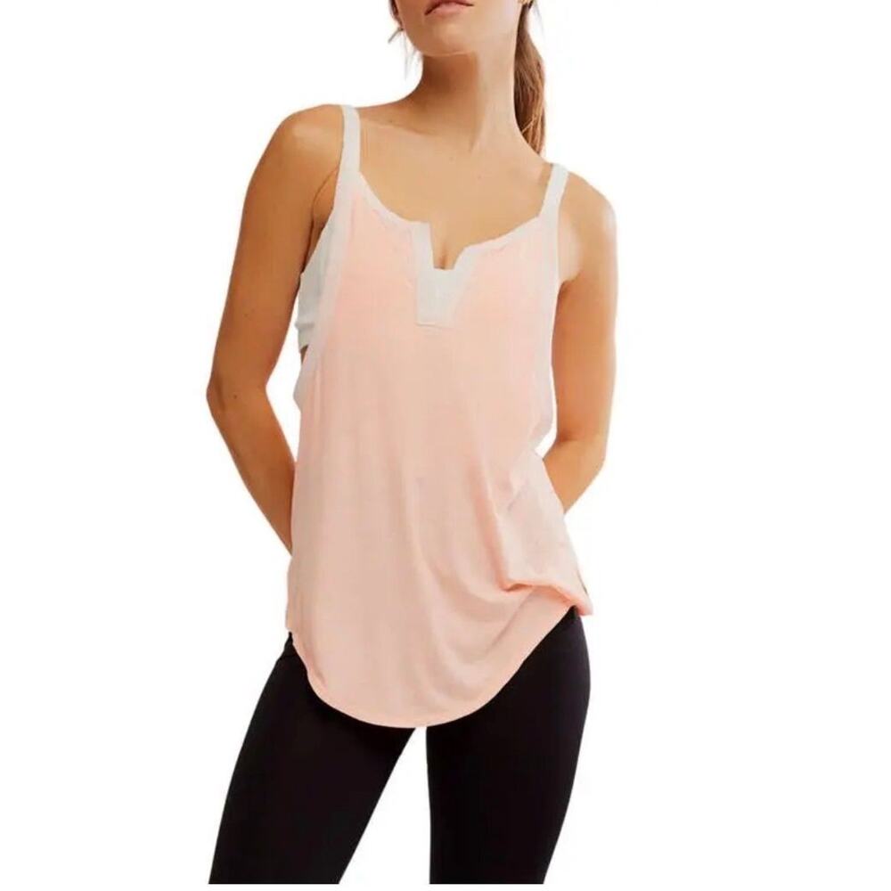 FP Movement Bettwr Up Tank in Pastel Peach combo Size S